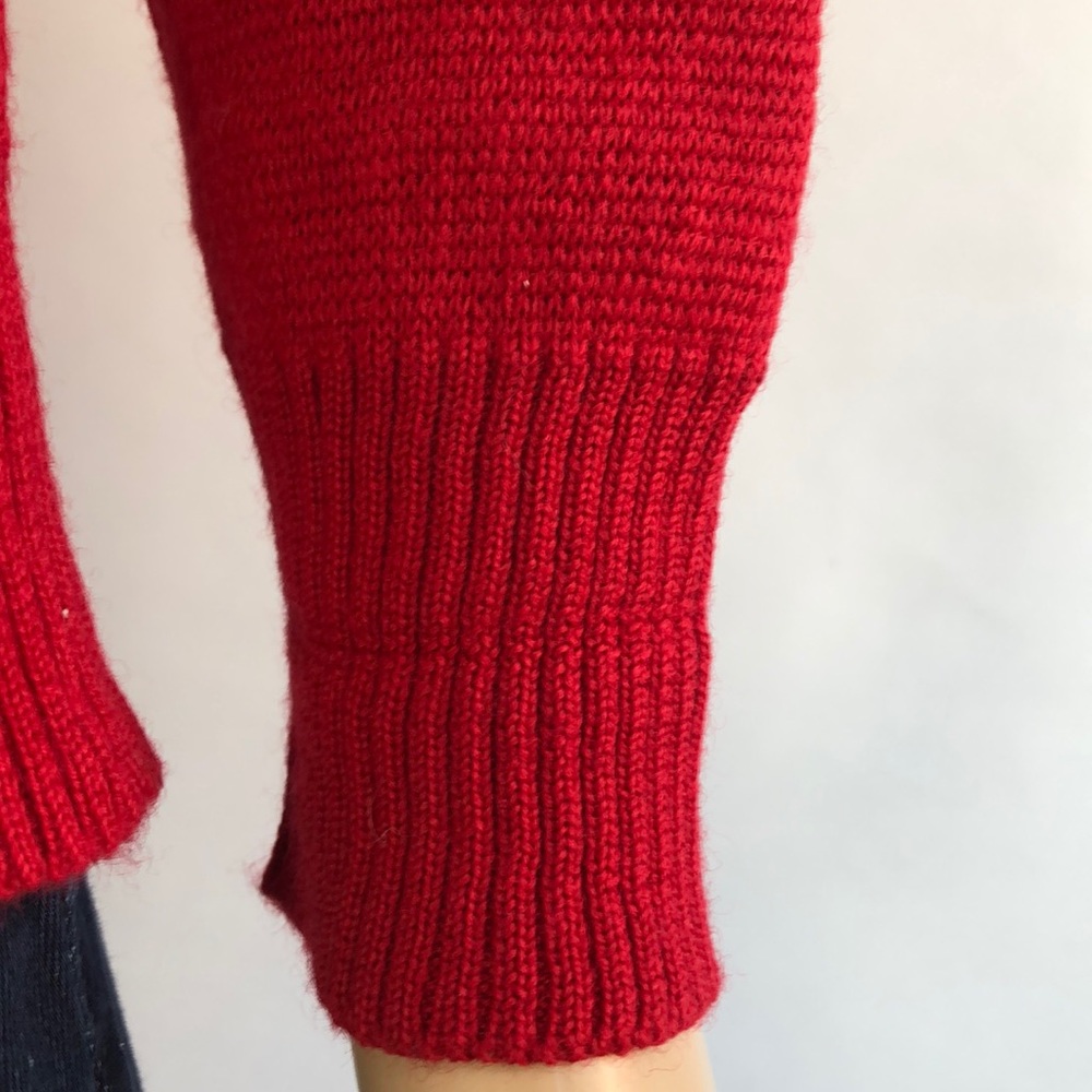 VTG Wool Retro Sweater Descente 1/4 zip - Picture 3 of 6
